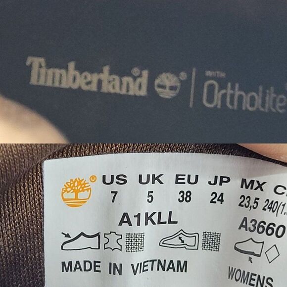 Timberland Womens Leather Boots 7 Tan Ankle Brinda Nubuck Lace Up Shoes Hiking - Picture 4 of 14